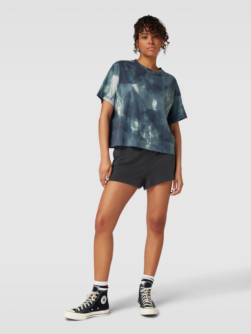 Sweatshorts mit elastischem Bund in schwarz