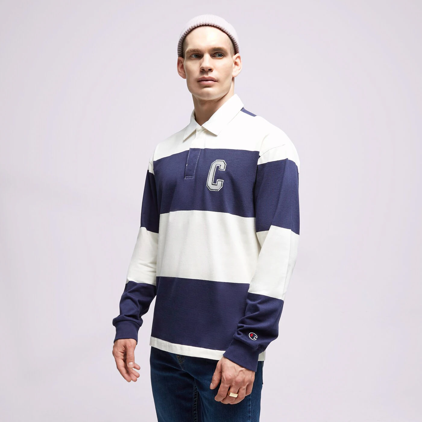 CHAMPION T-SHIRT STRIPED POLO Dunkelblau