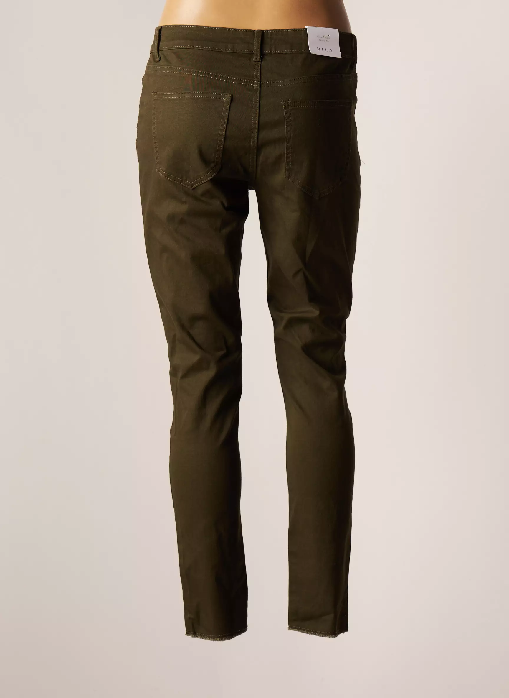 Vila Pantalons Slim Femme couleur vert