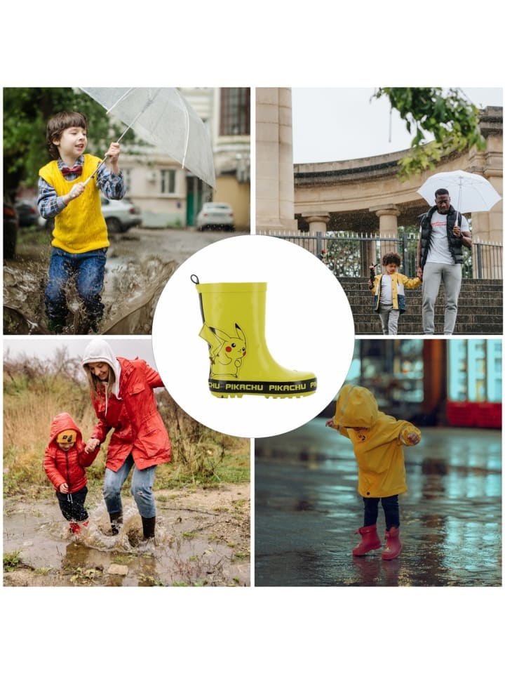 Pokémon Gummistiefel mit Pokémon Motiv, in Gelb, mit Piikachu günstig kaufen