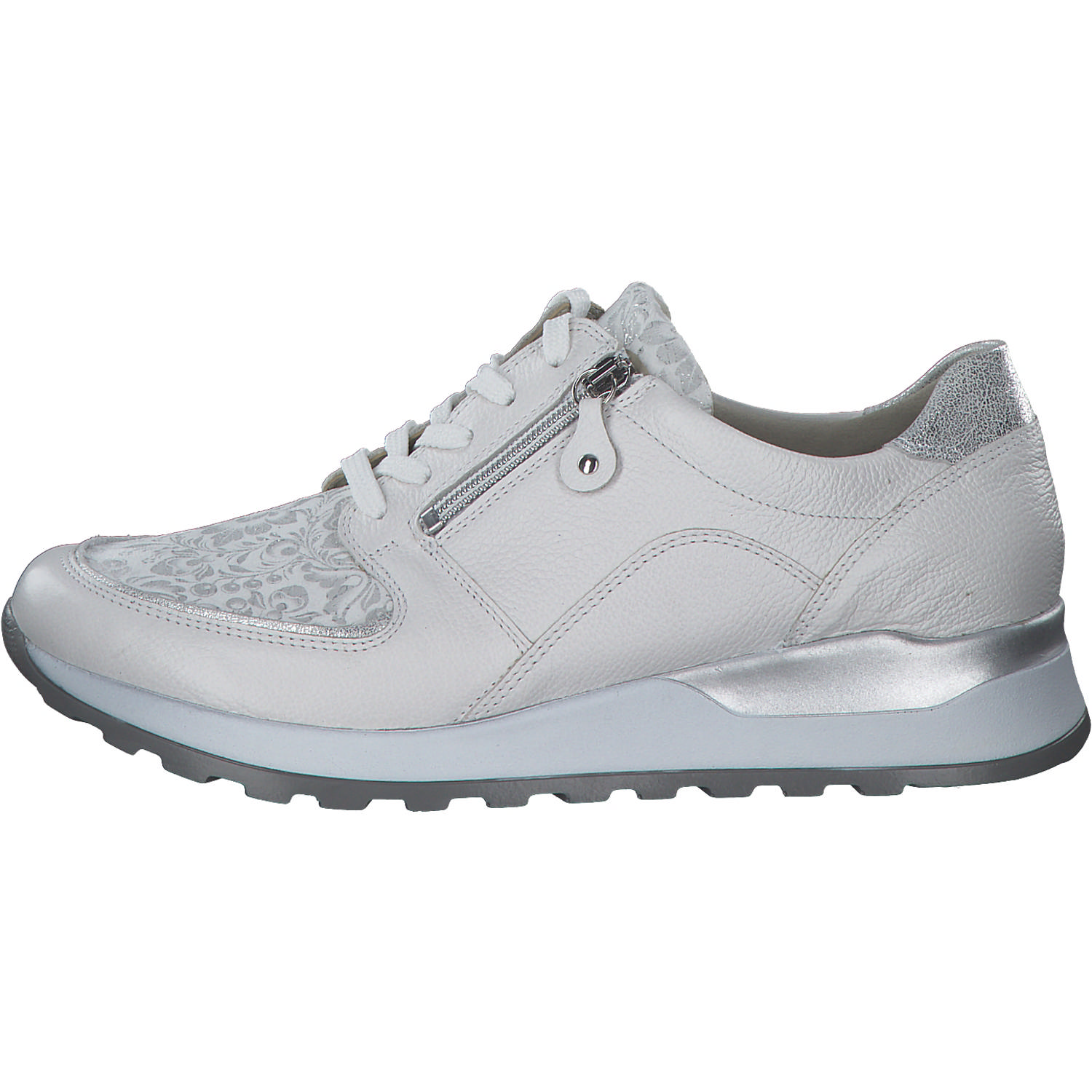 Waldläufer Hiroko Soft H64007, Sneakers Low, Damen, WEISS SILBER WEISS