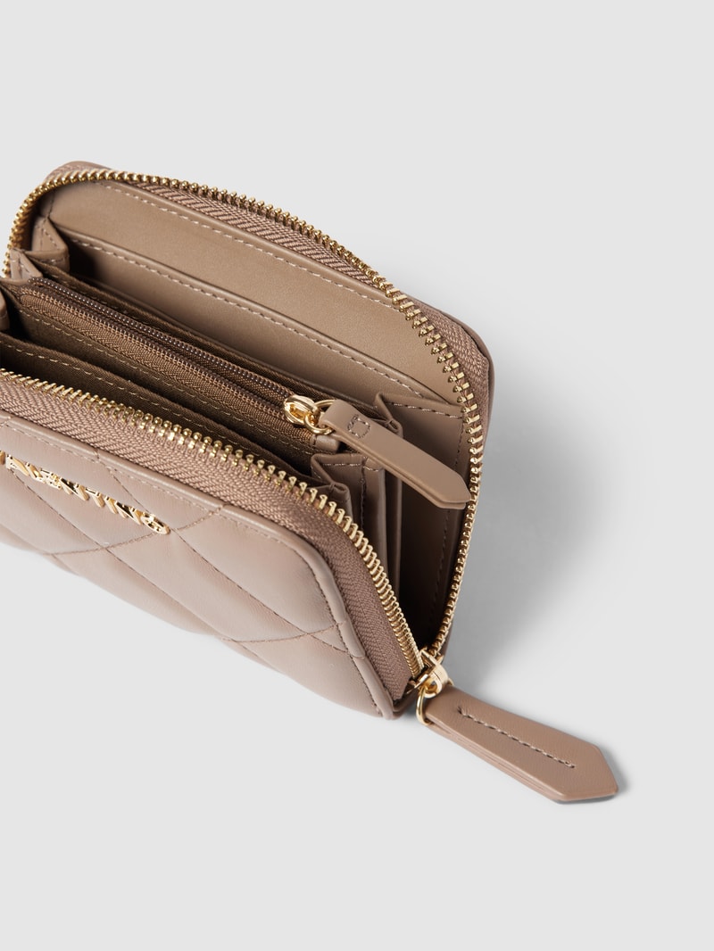 Portemonnaie mit Steppnähten Modell 'OCARINA' in taupe