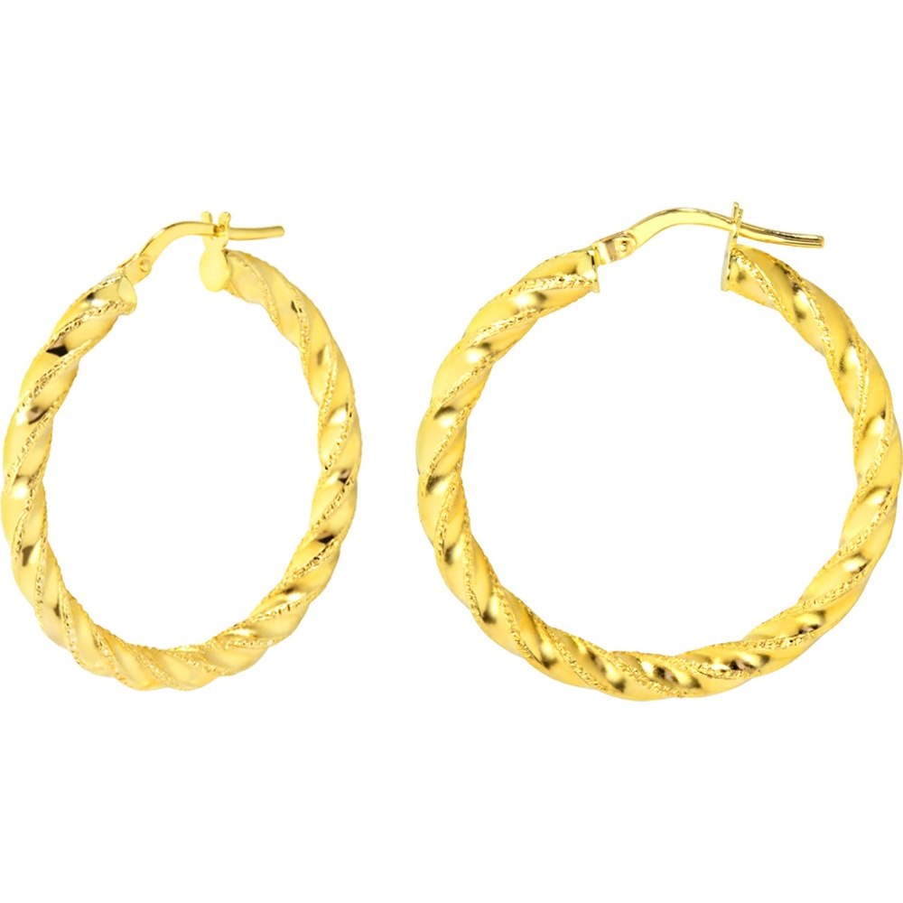 Valeria Créoles 375 Or jaune or jaune Boucles d'oreilles
