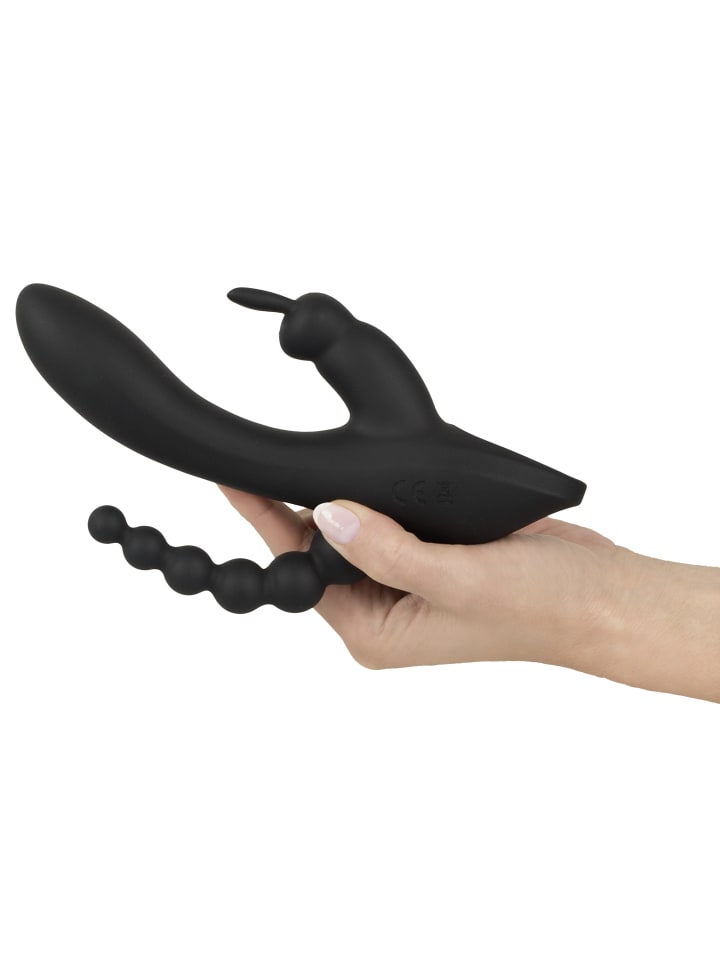 Sweet Smile Vibrator Triple G-Spot Vibrator in schwarz günstig kaufen 20,7 cm