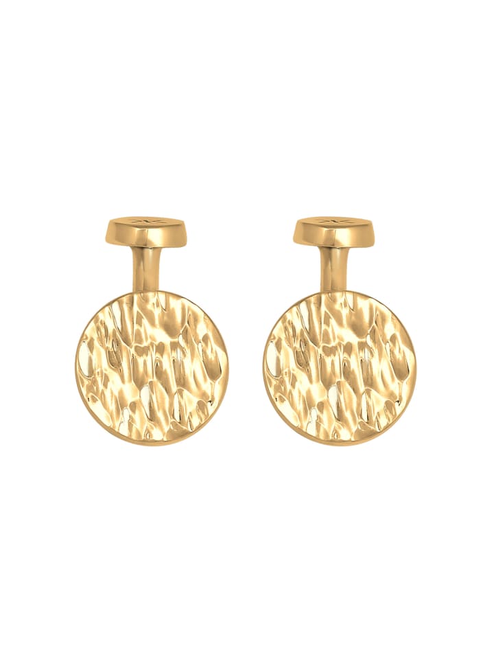 KUZZOI Manschettenknopf 925 Sterling Silber Geo, Plättchen in Gold günstig kaufen onesize
