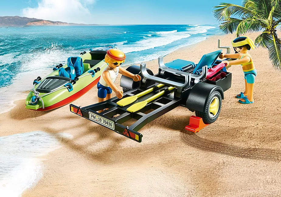 Strandauto mit Kanuanh&auml;nger
