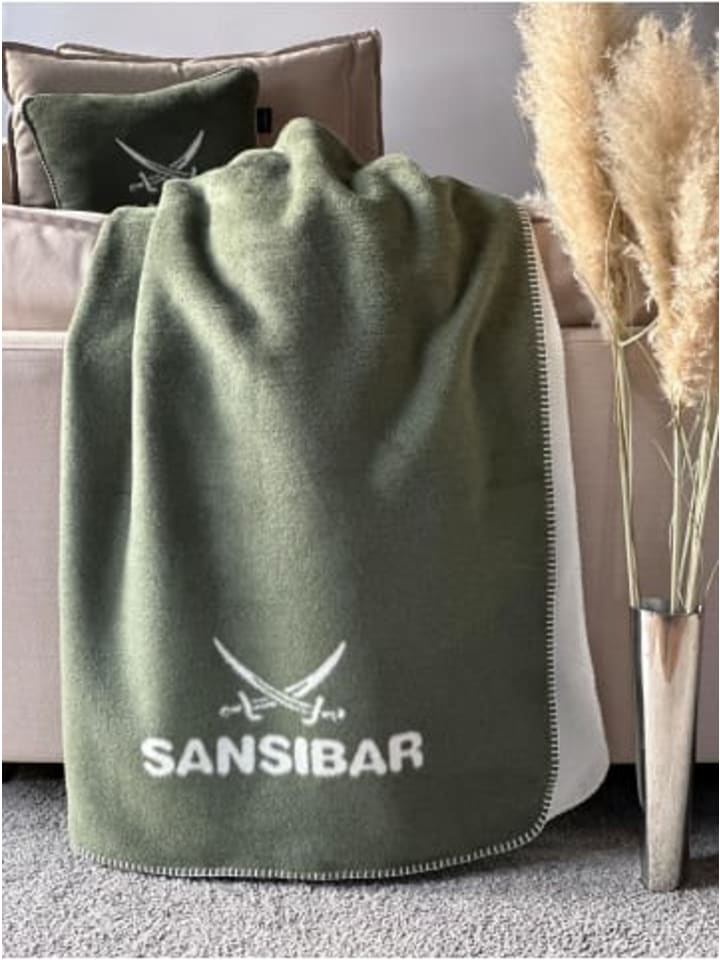 Sansibar Wohndecke Doubleface in Grün günstig kaufen 150x200 cm