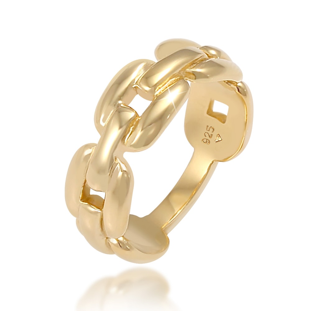 Elli Elli Bague Glieder Oval Chain Look 925 Silber Bague