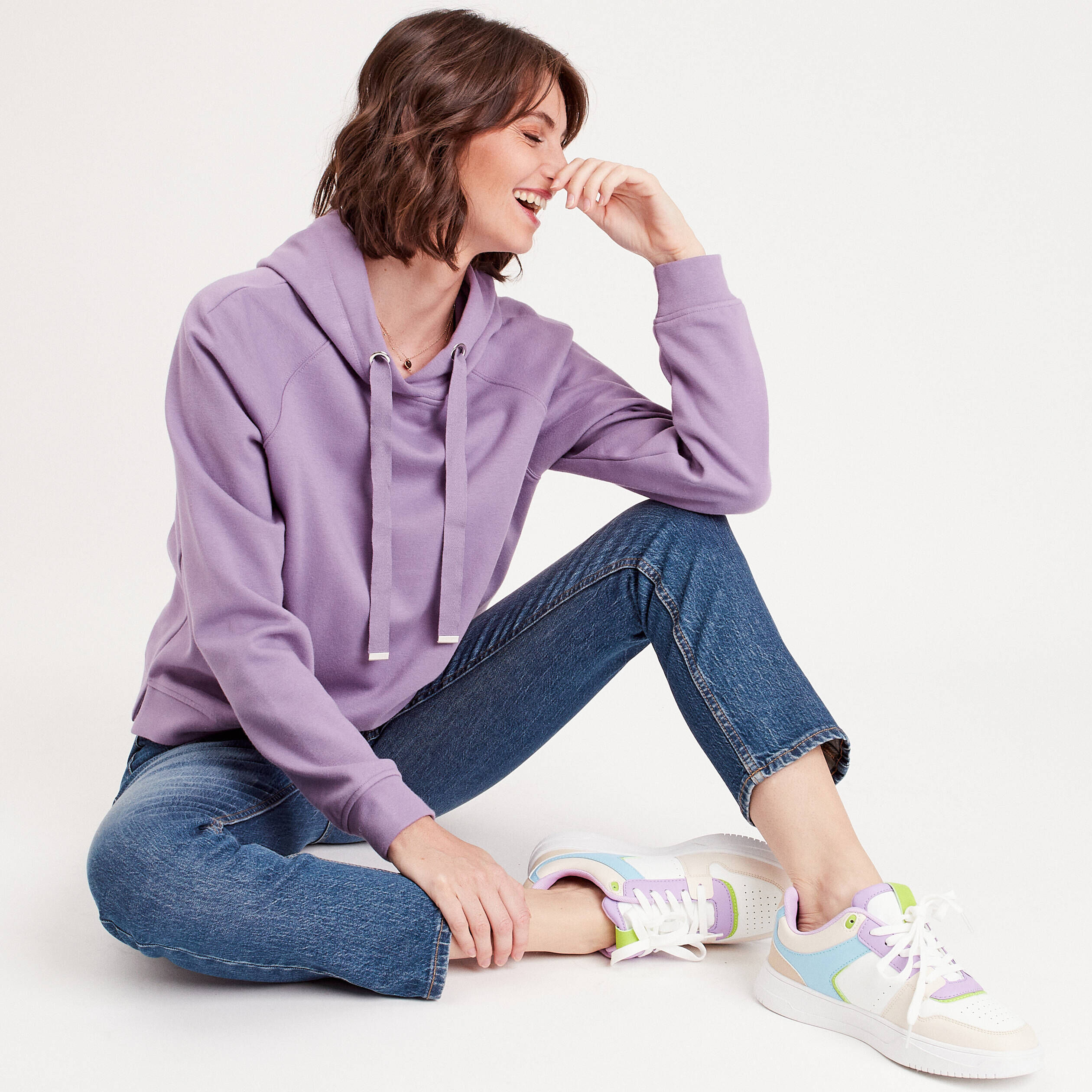 Sweat à capuche violet clair femme | Cache Cache