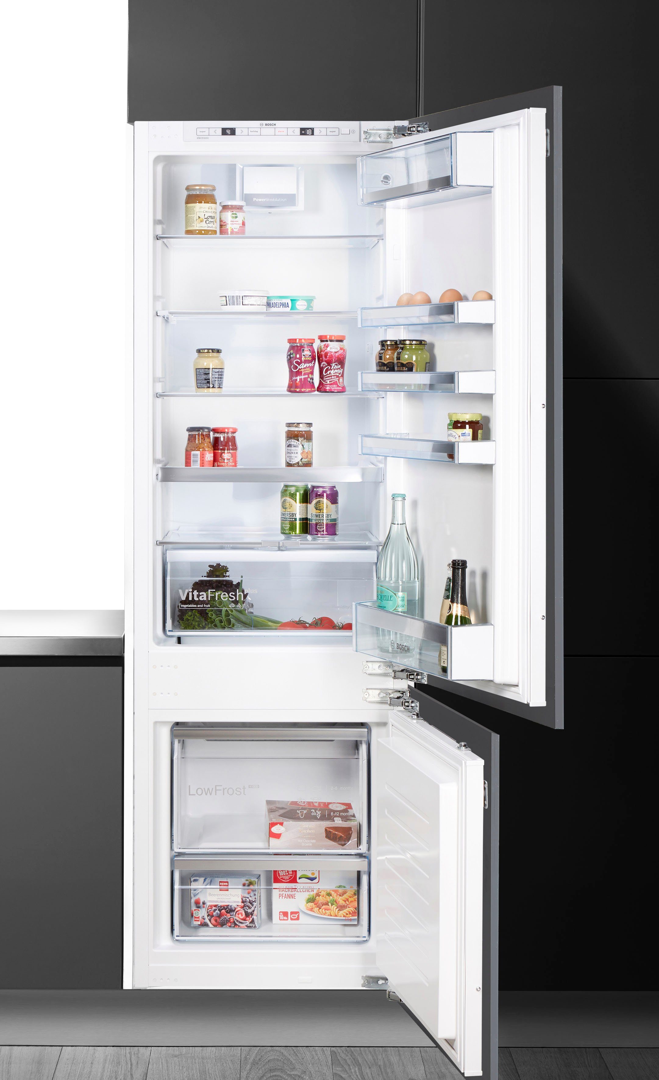 BOSCH Einbaukühlgefrierkombination 6 KIS87ADD0, 177,2 cm hoch, 55,8 cm breit