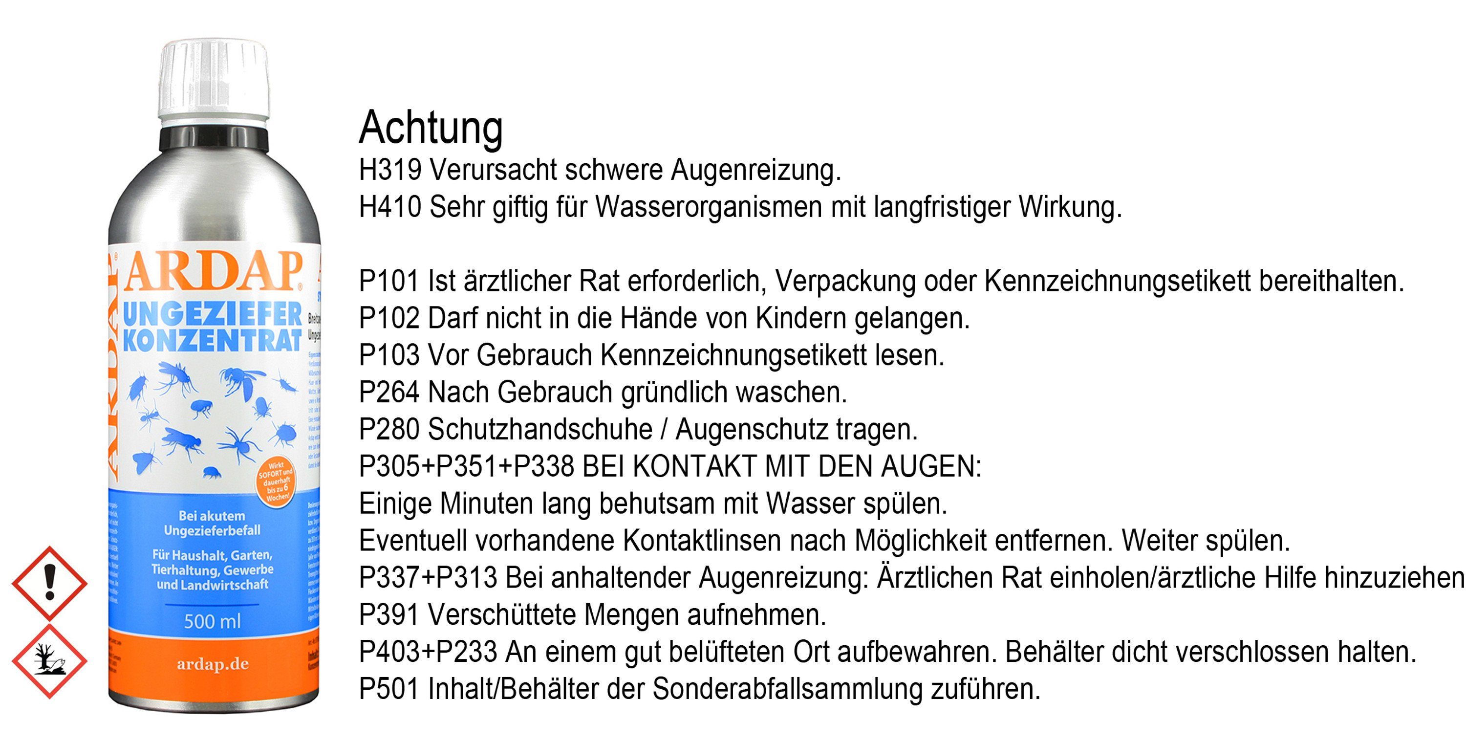 Ardap Insektenspray Ardap Konzentrat flüssig / Flasche 500 ml