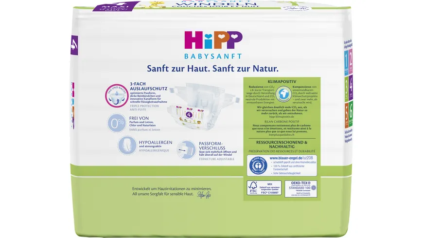HiPP Babysanft Windeln Maxi4 Vorratsbox