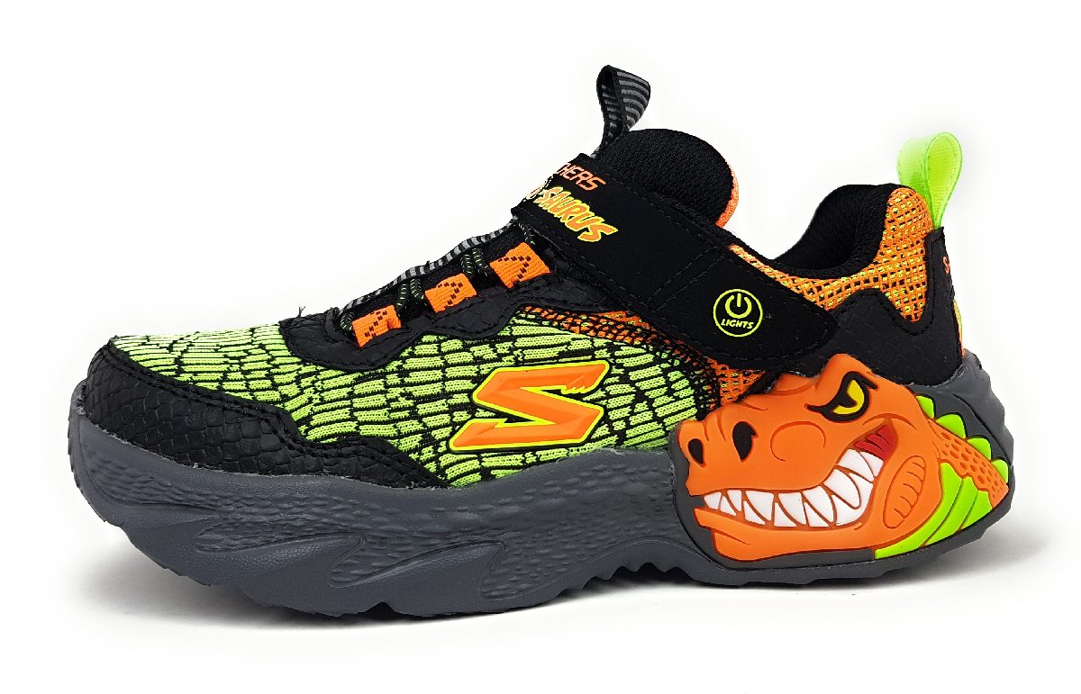 Skechers Dino lights 400615L Mehrfarbig BKOR black/ orange