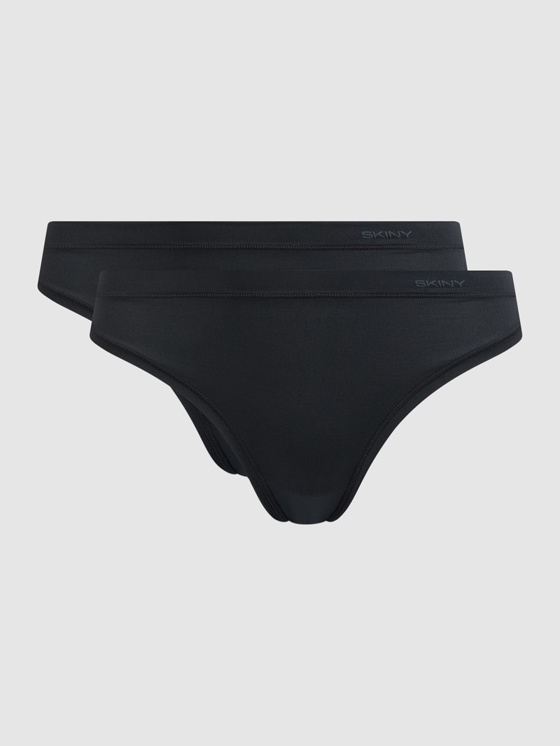String aus Mikrofaser im 2er-Pack in schwarz