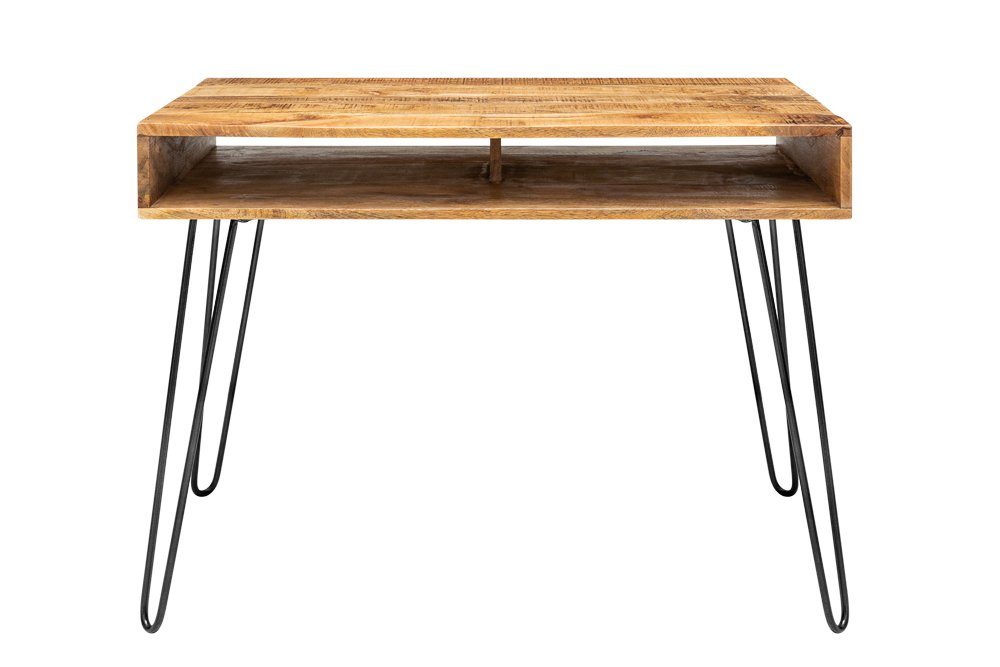 riess-ambiente Schreibtisch SCORPION 100cm natur, Arbeitszimmer · Massivholz · Metall · Home Office