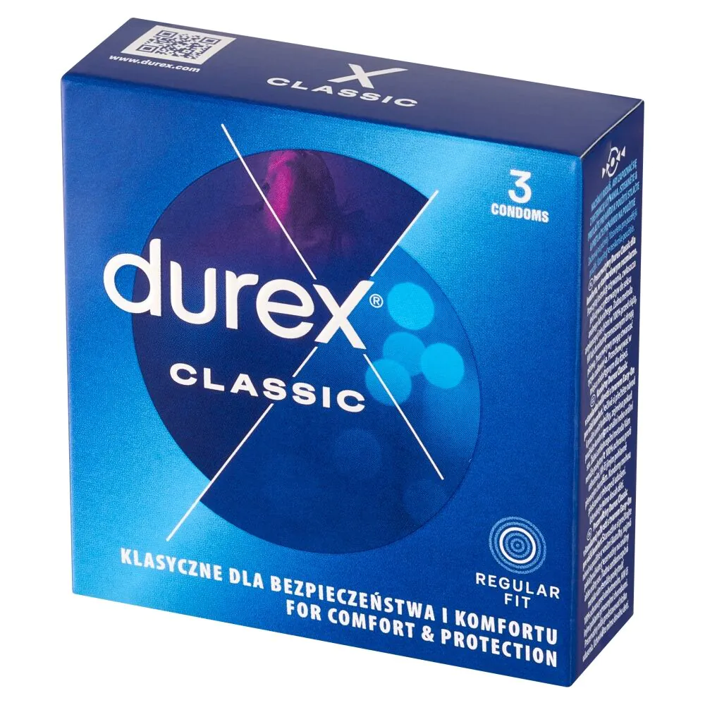 Durex Classic kondomer, 3 stk.