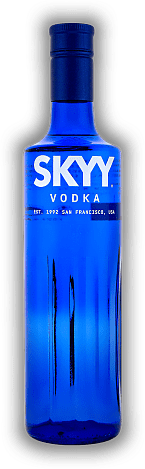 SKYY SKYY Ein hochwertiger amerikanischer Vodka, der sich durch außerordentliche Reinheit und sehr weichen Geschmack auszeichnet. 0,7	 Liter - Vol 40%
