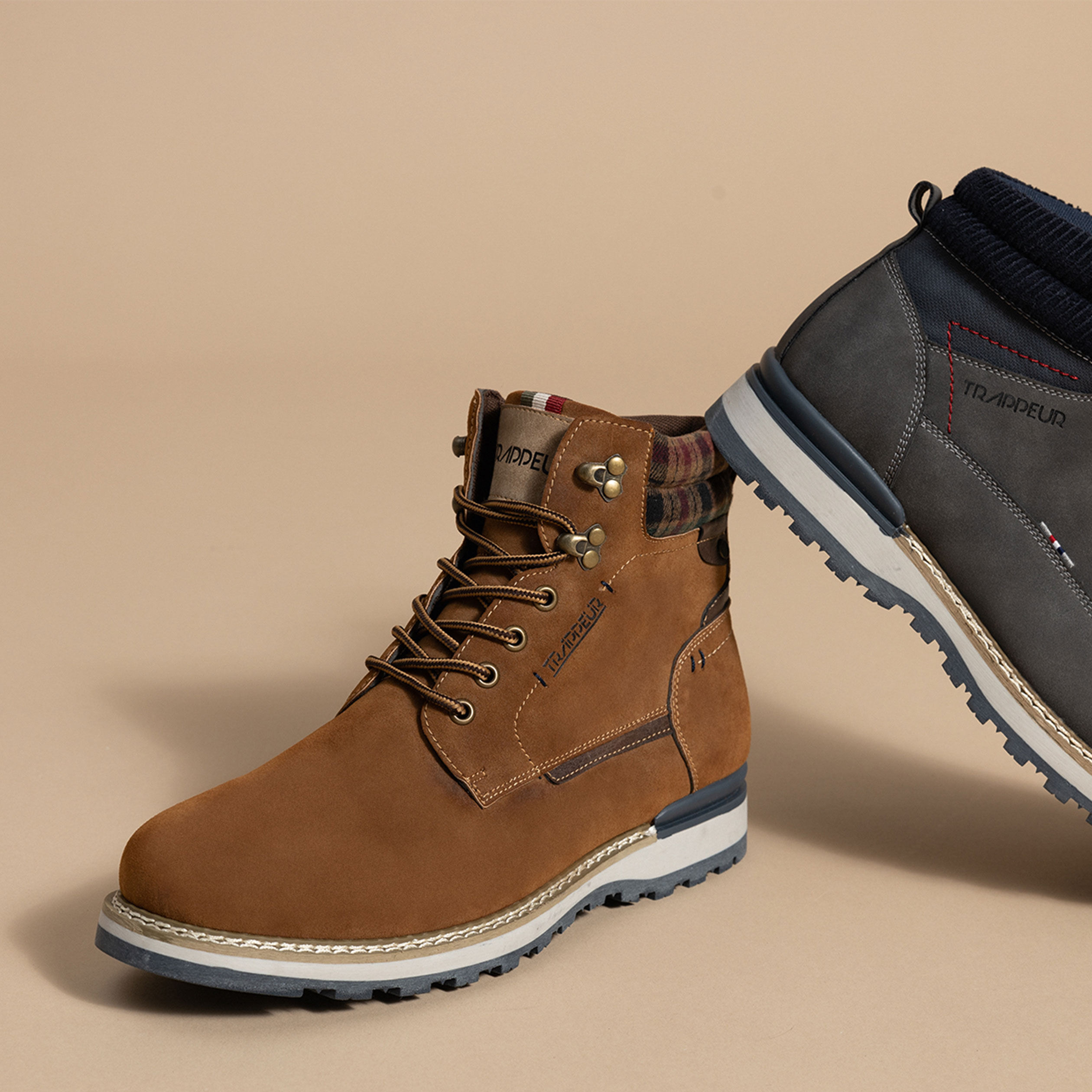 Bottines à lacets Trappeur marron cognac homme | La Halle