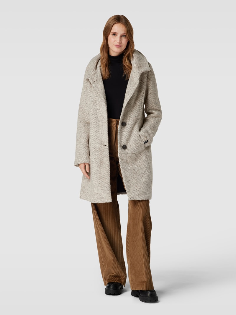 Mantel mit Lanawoll-Anteil Modell 'STELLA' in sand