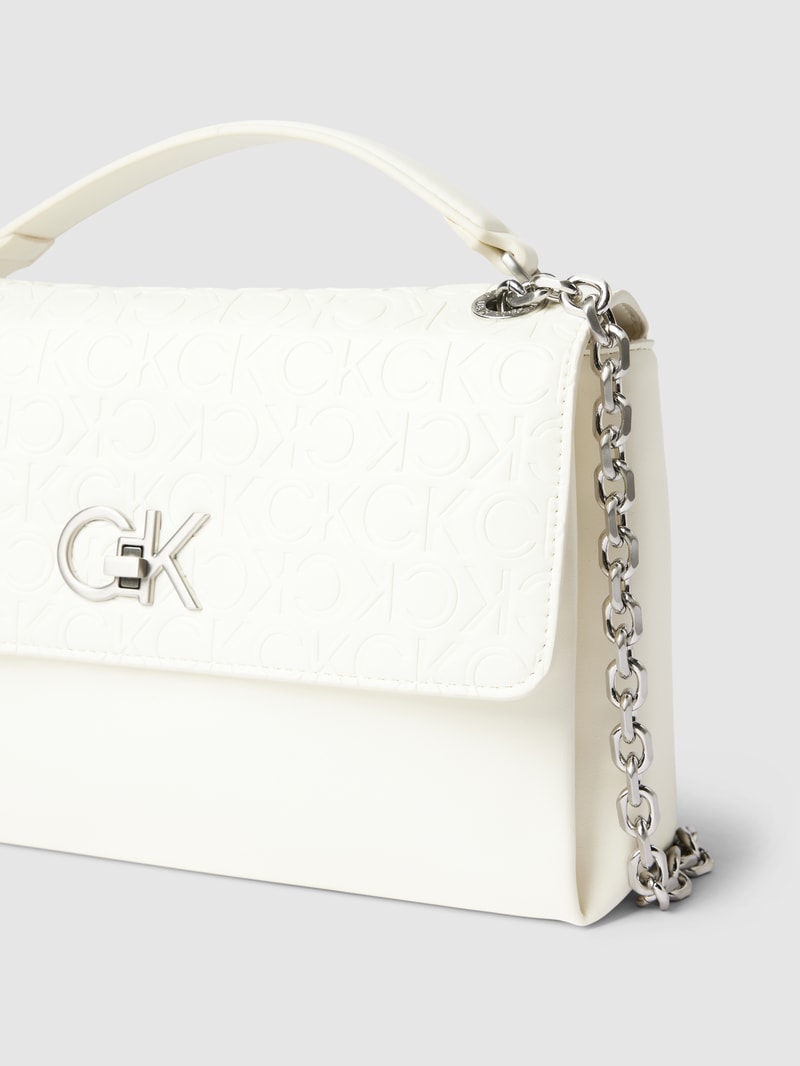 Crossbody Bag in Leder-Optik Modell 'RE-LOCK' in ecru