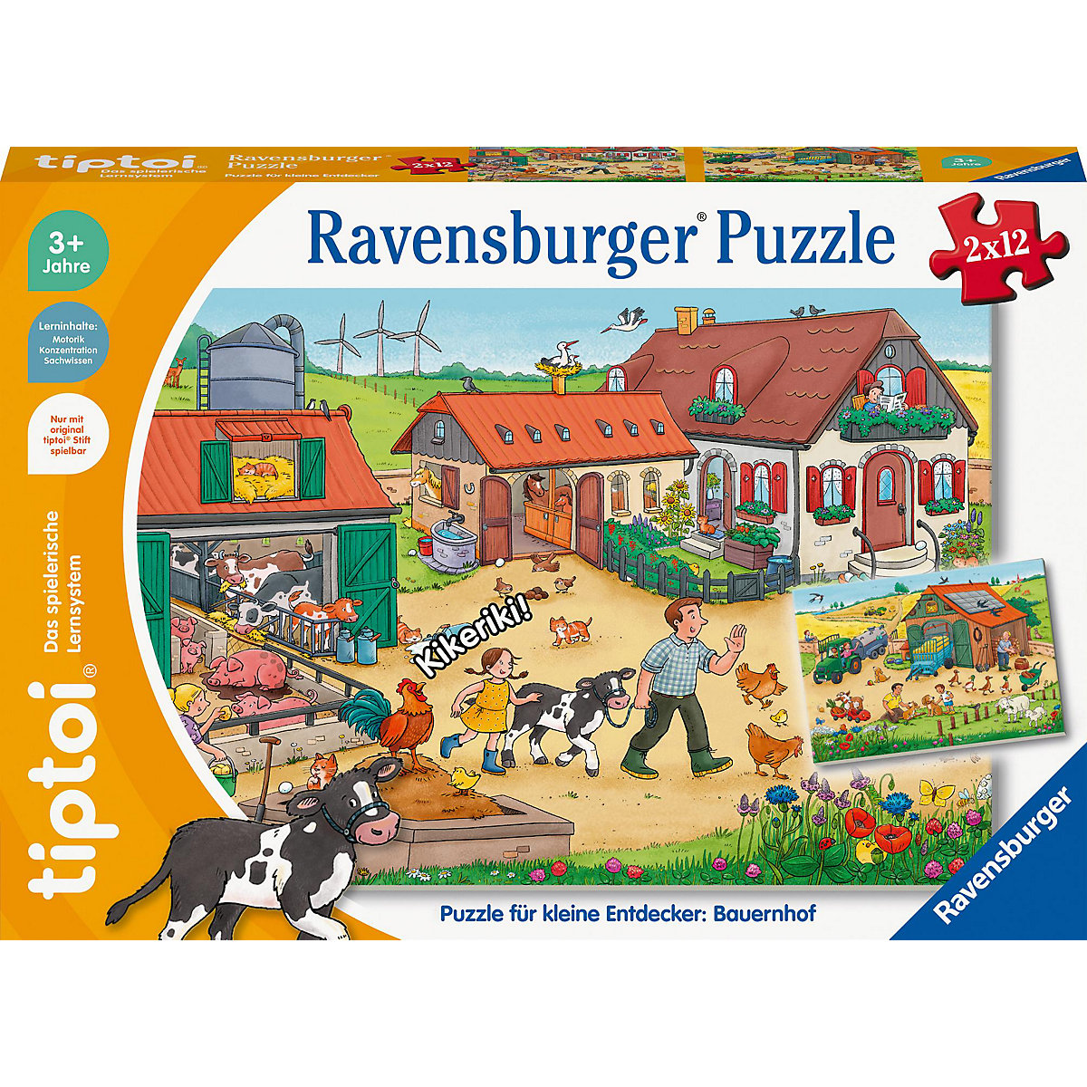 tiptoi® Puzzle für kleine Entdecker: Bauernhof, 2 x 12 Teile
