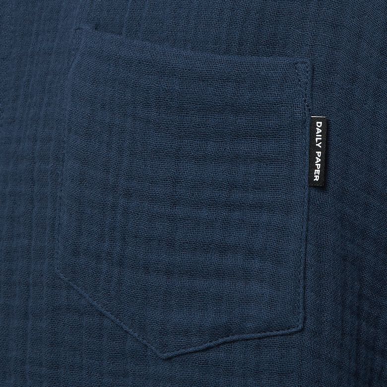 Daily Paper Enzi Seersucker Shortsleeve Shirt pageant blue