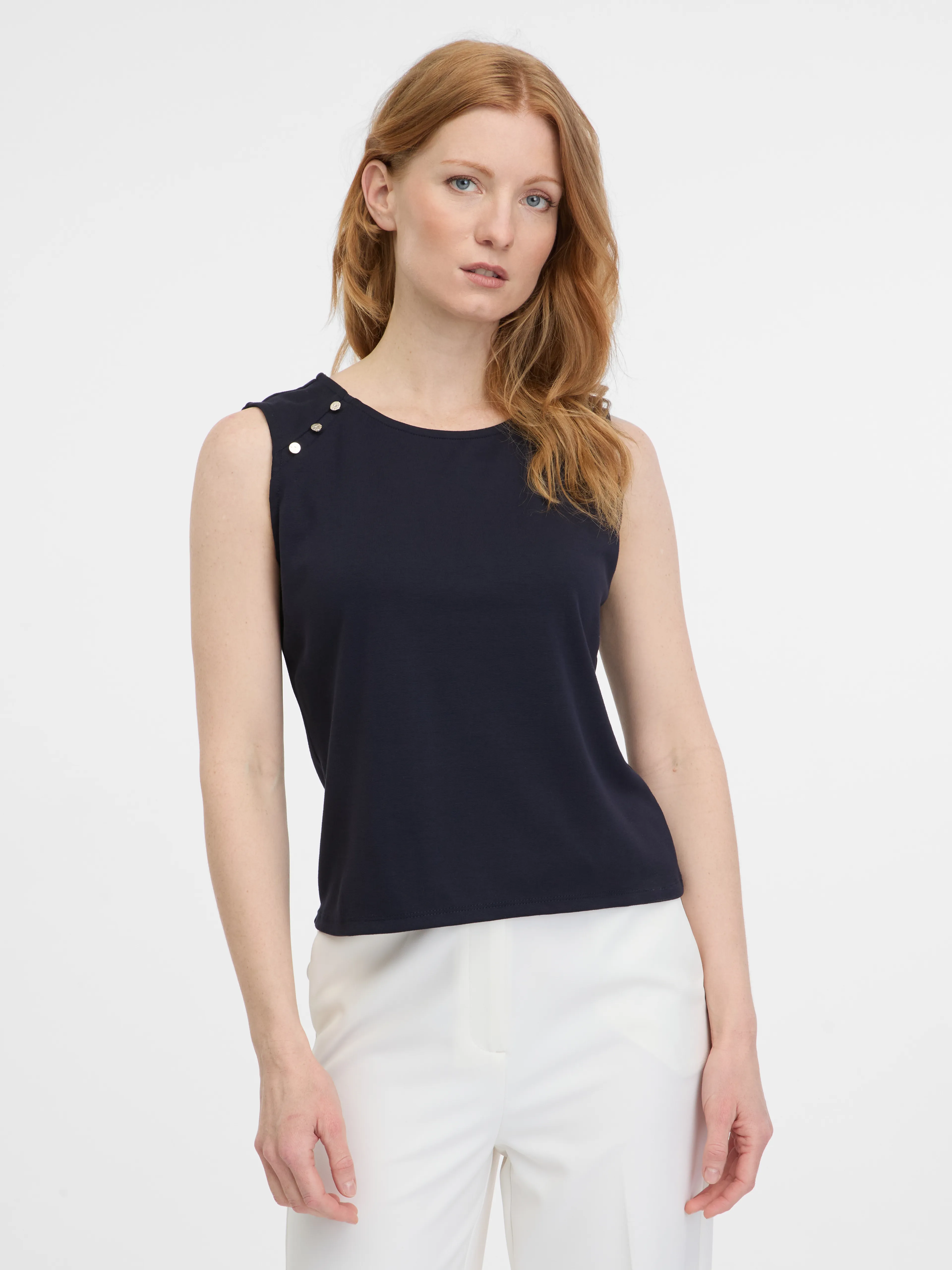 Dunkelblaues Damen-T-Shirt ORSAY