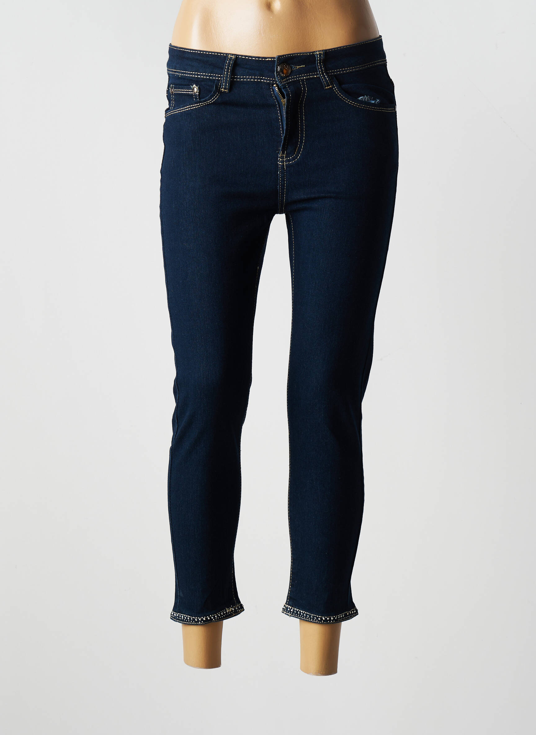 X Max Jeans Coupe Slim Femme couleur bleu