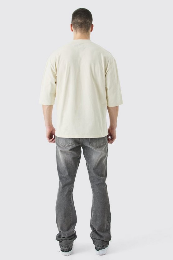 Tall Oversize T-Shirt mit Borg-Applikation