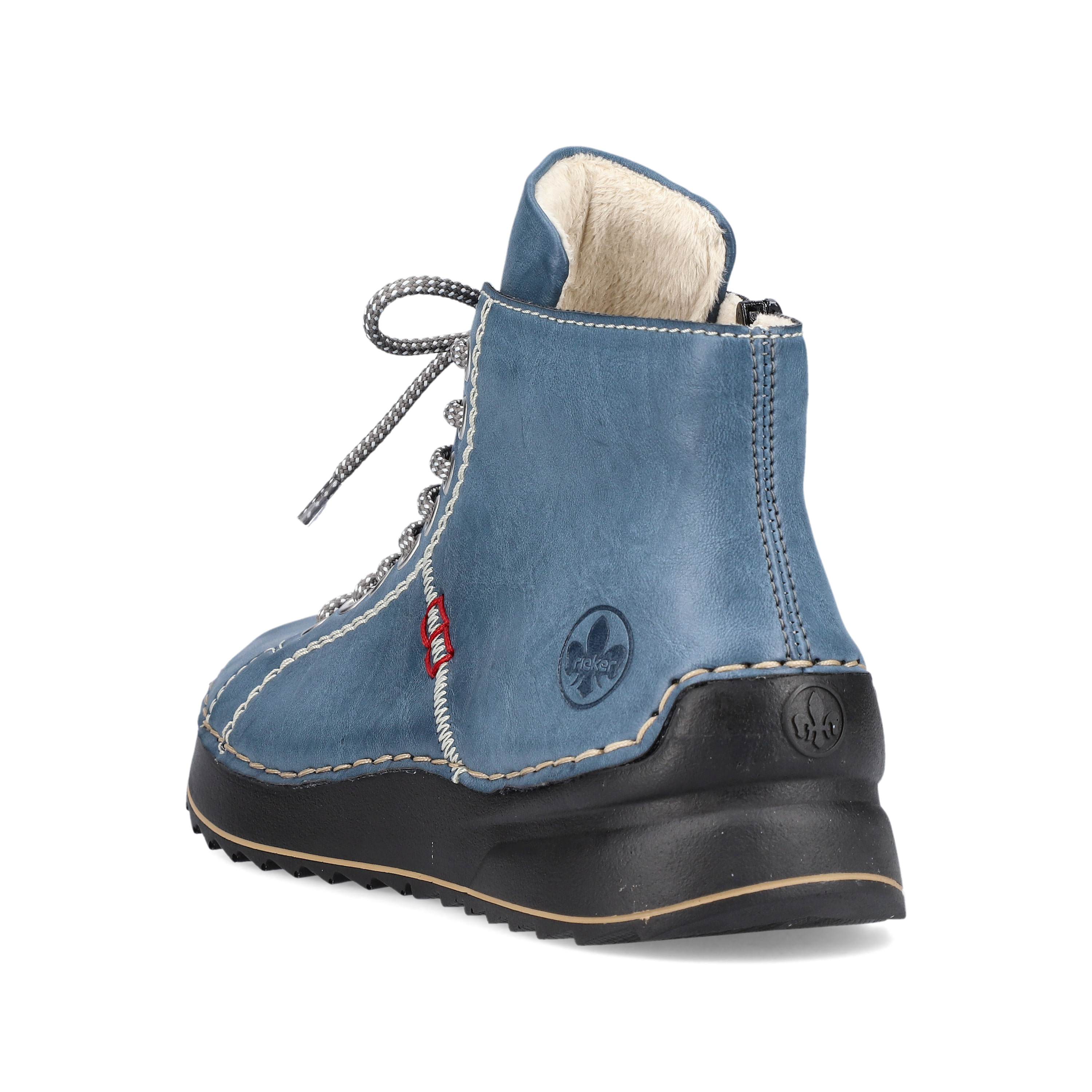 Rieker Damen Schnürstiefel blaugrau