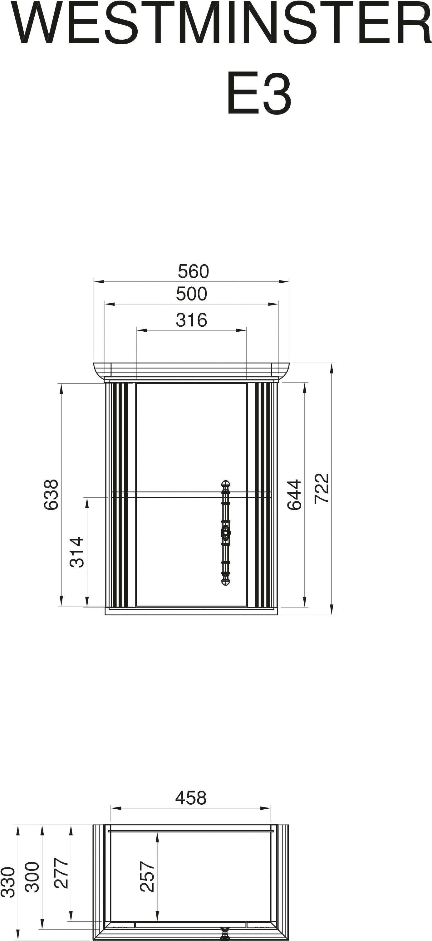 Home affaire Küche Westminster, Breite 204 cm, ohne E-Geräte