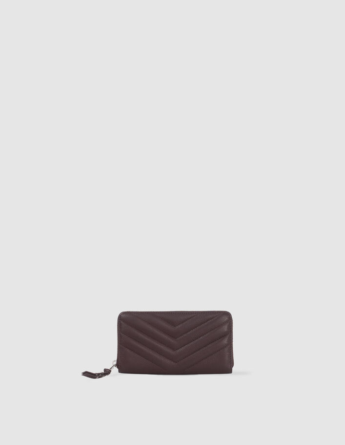 Portefeuille 1440 Compagnon grenat cuir Femme
