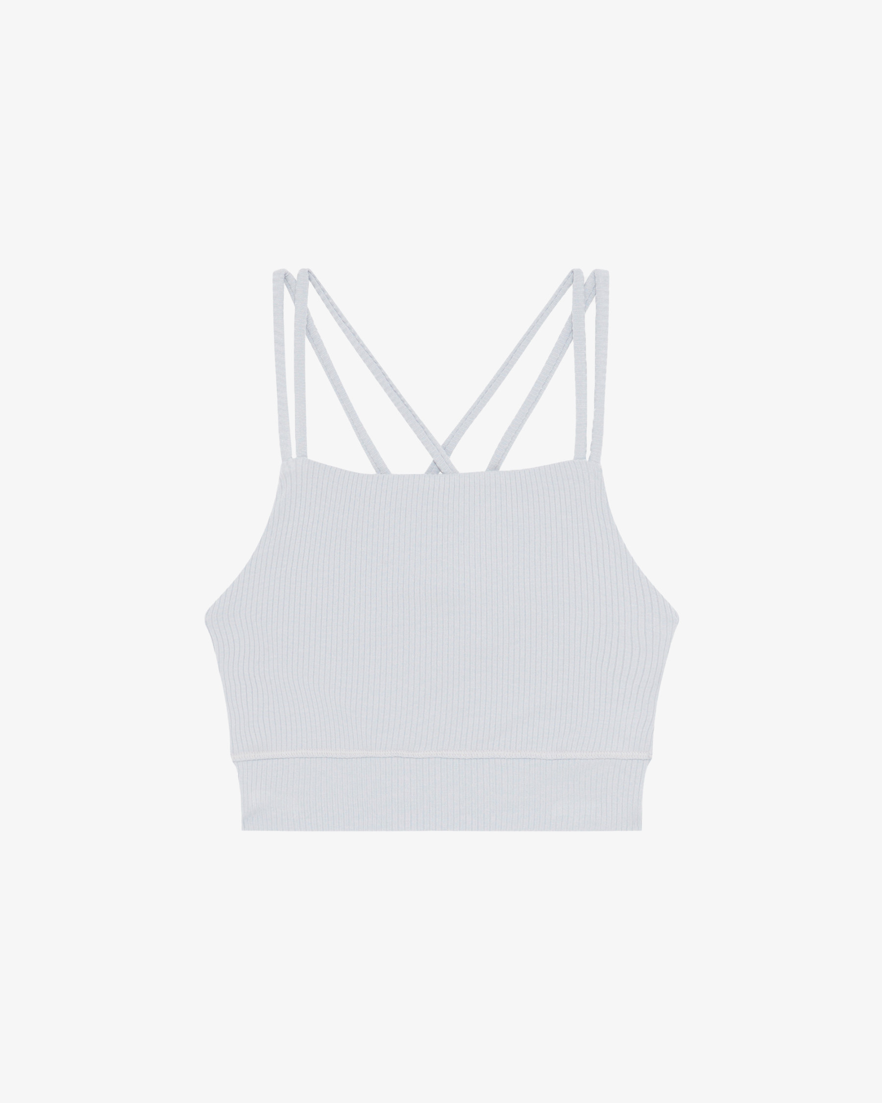Ribbed bra with thin straps