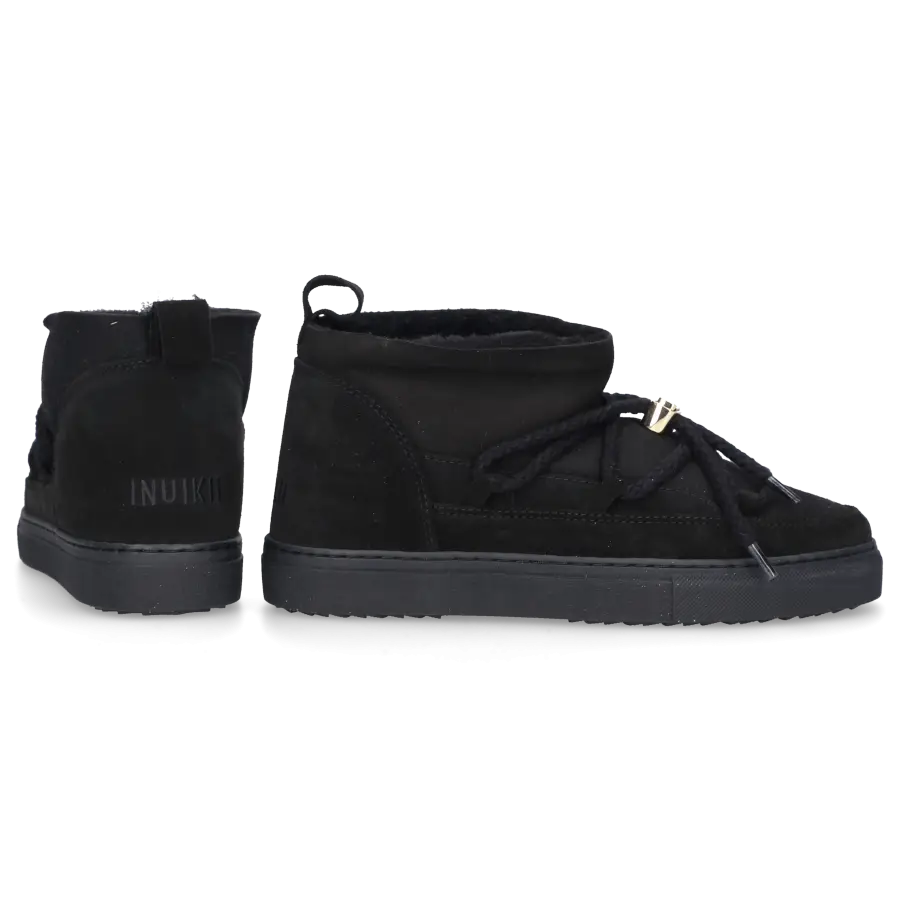 INUIKII - Snowboots CLASSIC LOW Veloursleder - schwarz