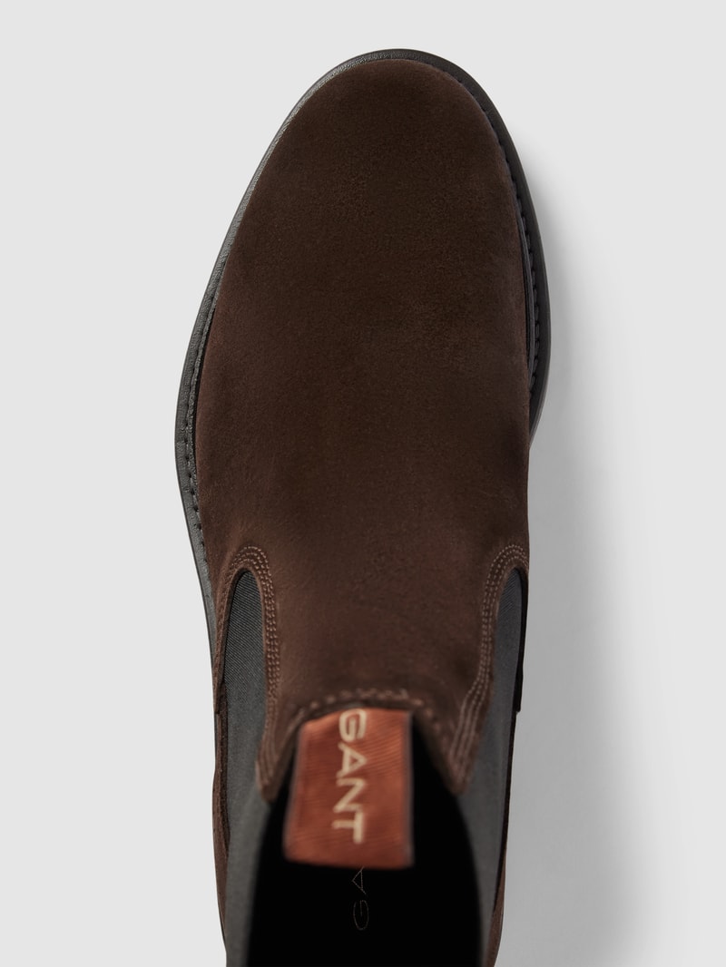 Chelsea Boots aus Wildleder Modell 'Millbro' in dunkelbraun