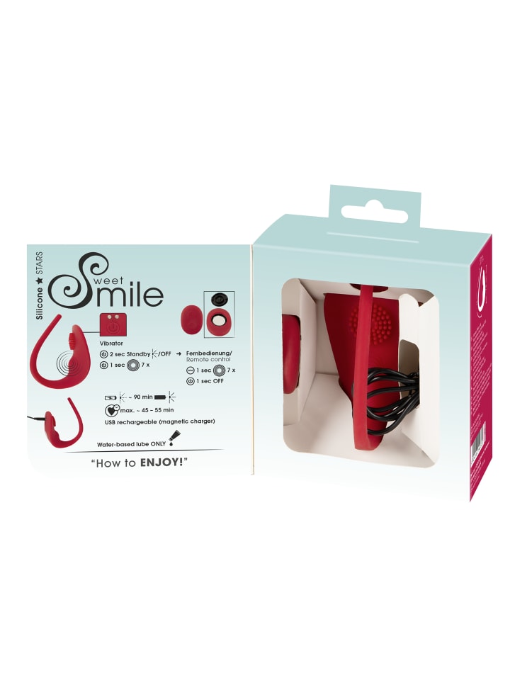 Sweet Smile Panty Vibe RC Slim Panty Vibrator in rot günstig kaufen 7,5