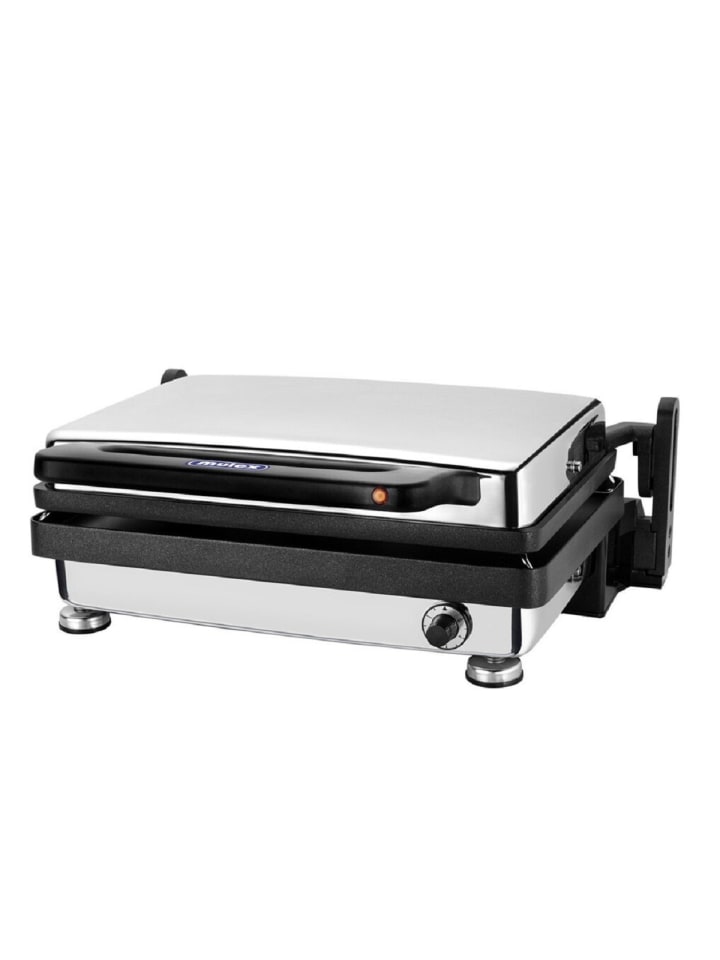 Mulex Kontaktgrill: 2200W Antihaftbeschichtet in Silber günstig kaufen 1