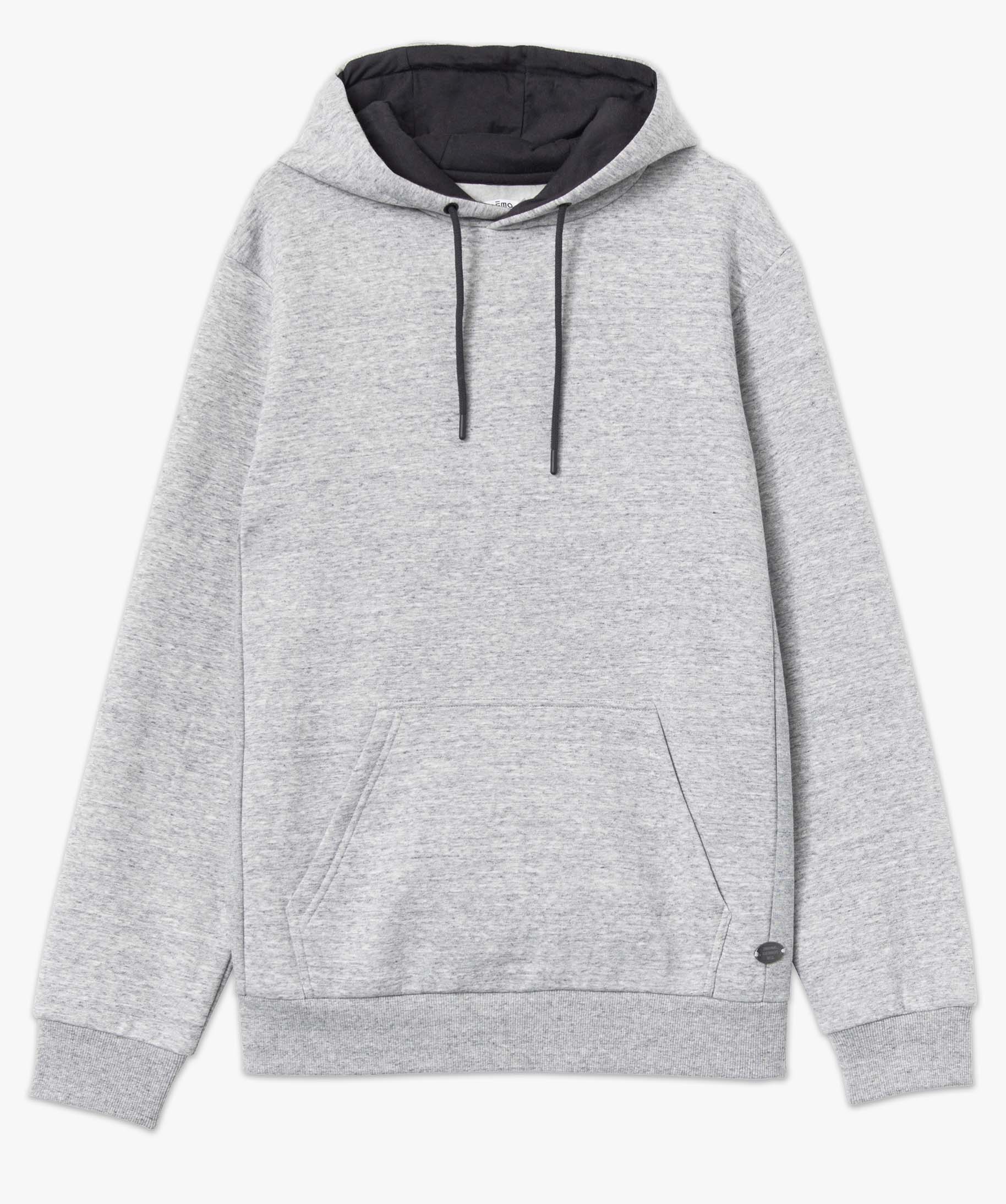Sweat homme à capuche avec intérieur molletonné gris | GEMO