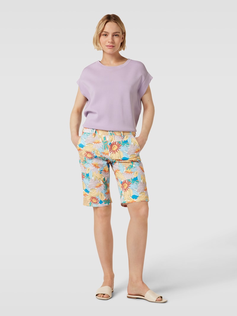 Chino-Shorts mit Allover-Print in sand