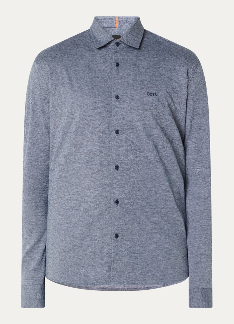 Camisa HUGO BOSS Mysoft_2_M de corte regular com bordado do logotipo