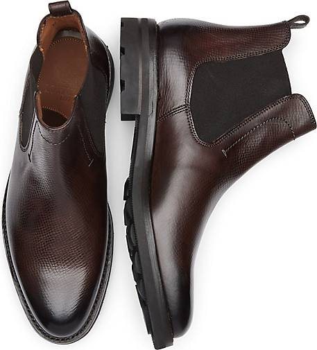 Lottusse Ankle Boot Aus Geprägtem Anilin-Kalbsleder In Mokka/Crust