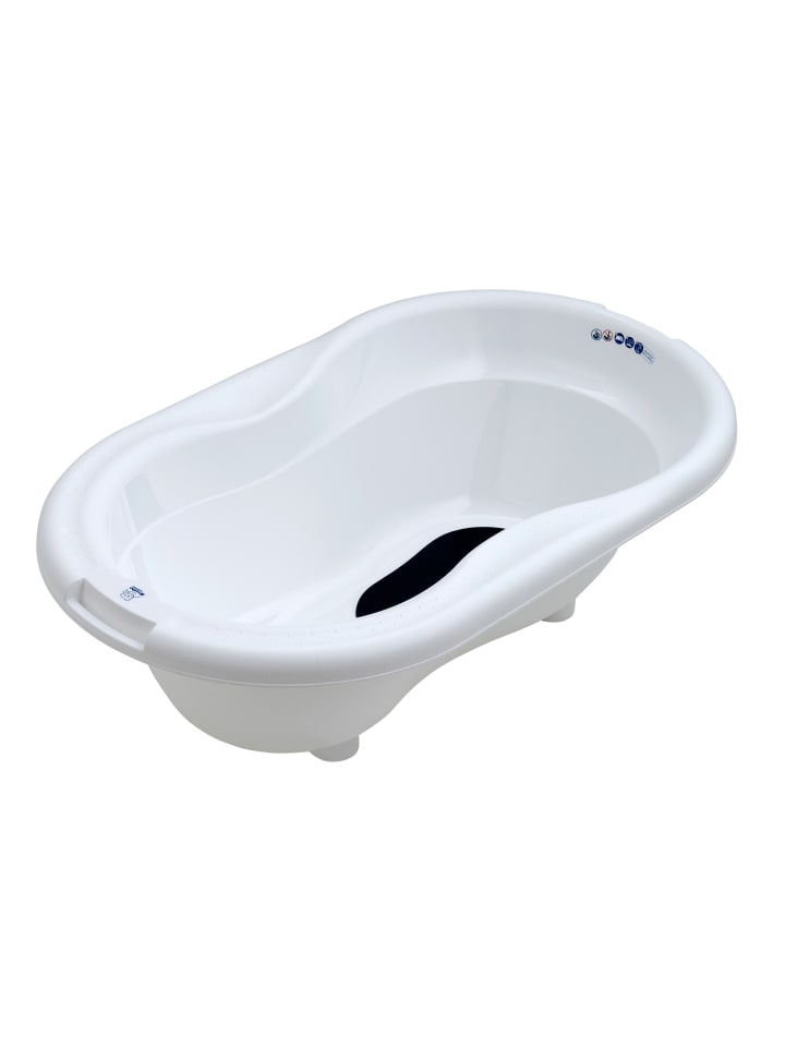 Rotho Babydesign Babybadewanne mit Antirutschmatte in der Innenseiten in Weiß günstig kaufen onesize