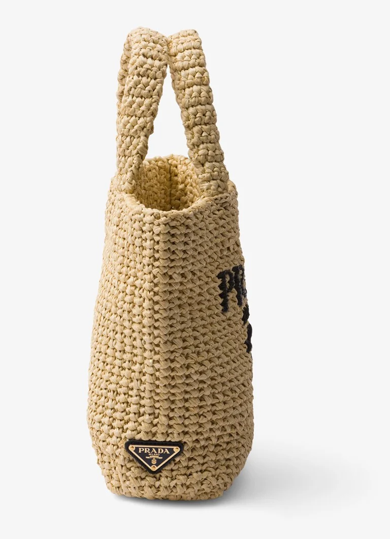 Prada Liten heklet veske med logo