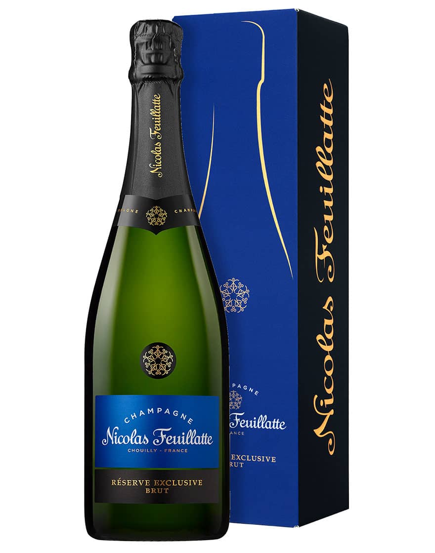 Champagne Brut AOC Réserve Exclusive Nicolas Feuillatte 0,75 ℓ, En Étui
