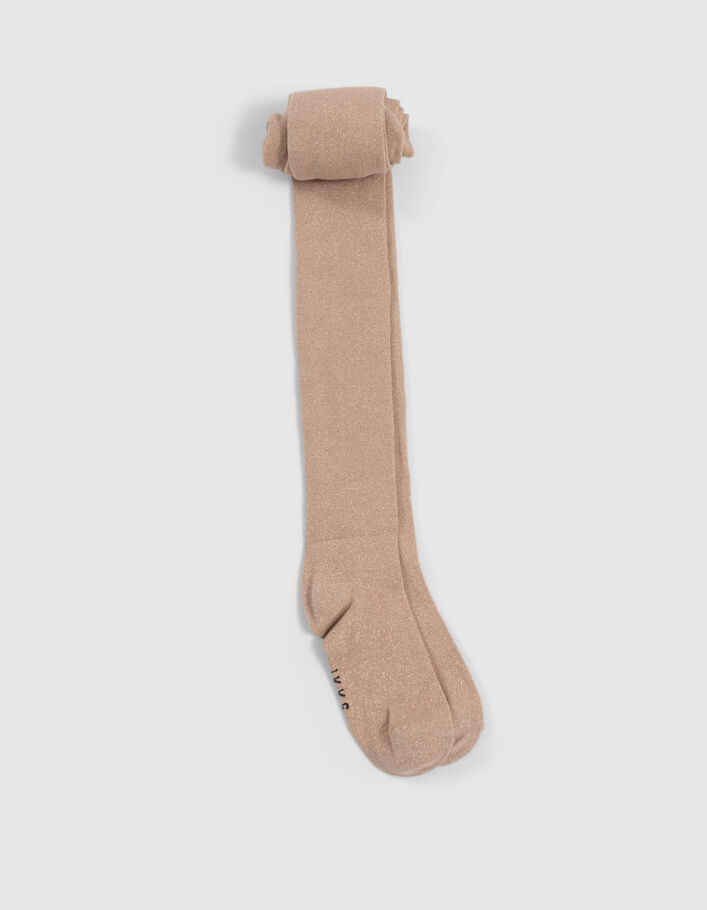 Collants dorés pailletés tricot fille