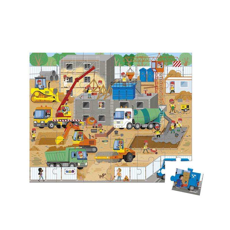 Puzzle chantier 36 pièces Janod