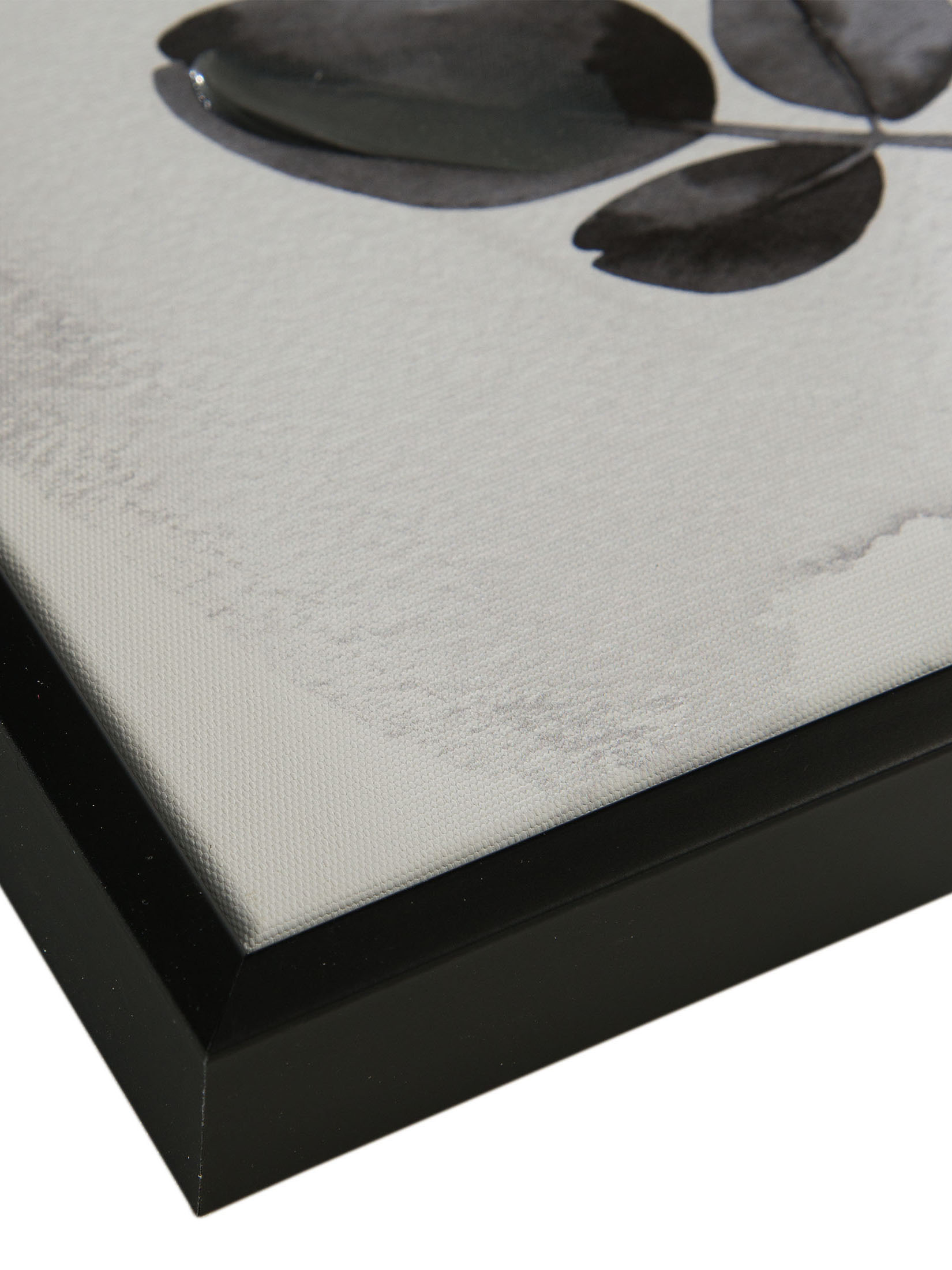 Belano Leinwand-Druck-handbemalt, D'grau/weiss