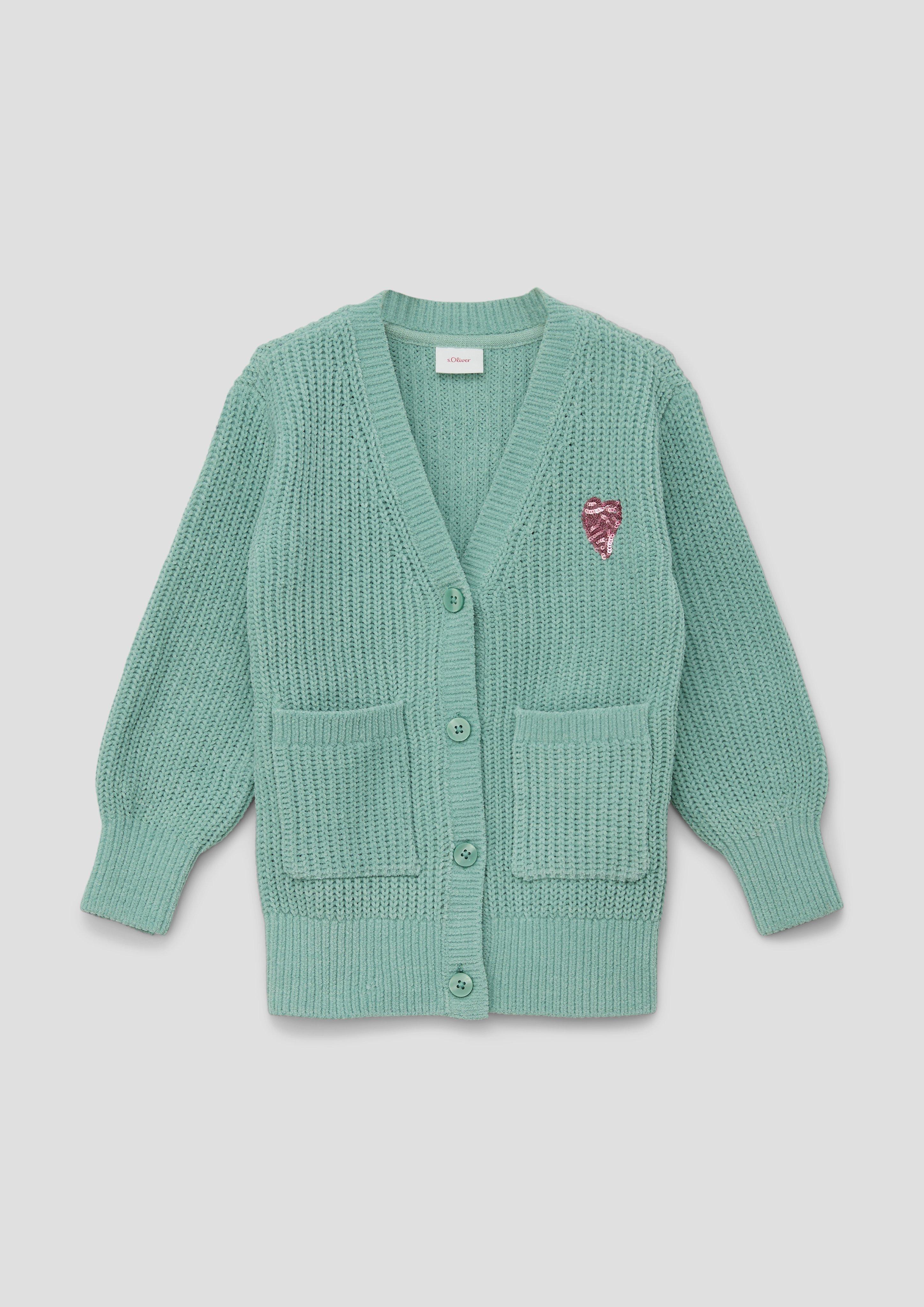 Strickjacke mit Stickerei-Detail  2133903-7225