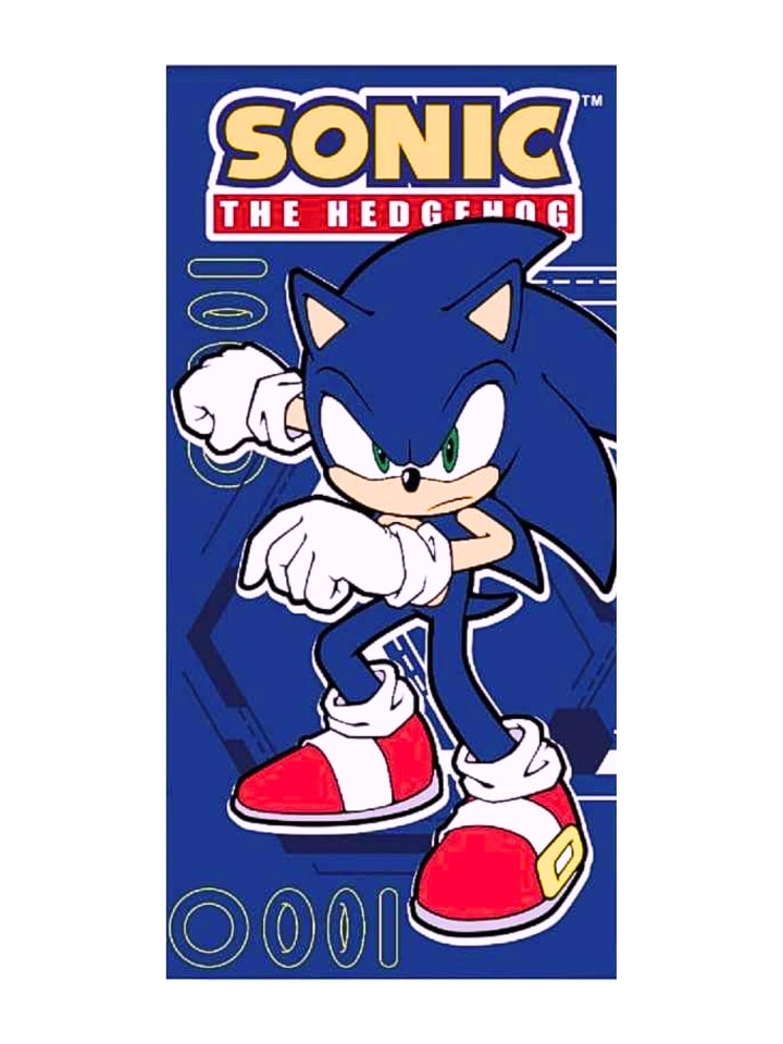Sonic Strand-/Badetuch Sonic The Hedgehog - (L) 140 cm x (B) 70 cm in Blau günstig kaufen 140