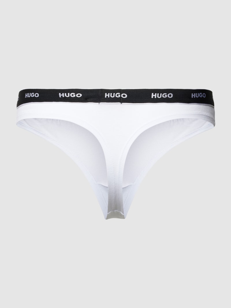 String mit Logo-Bund im 3er-Pack in schwarz